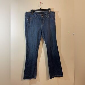 Vintage Calvin Klein Women’s Blue Jeans modern flare size 14 denim Pocket design